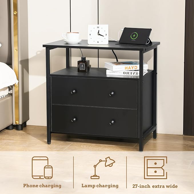 27 inch Wide Night Stand Set 2 - Image 4