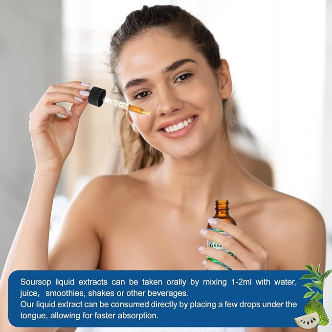 2 Pack Soursop Graviola Leaf Extract Liquid Drops Supplement - Image 4