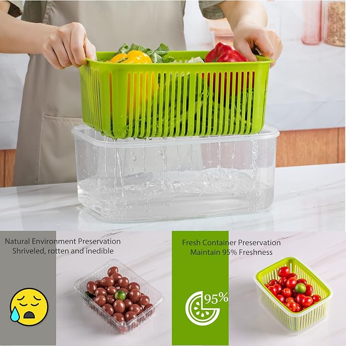 LUXEAR Fruit Vegetable Produce Storage Saver Containers - Image 4