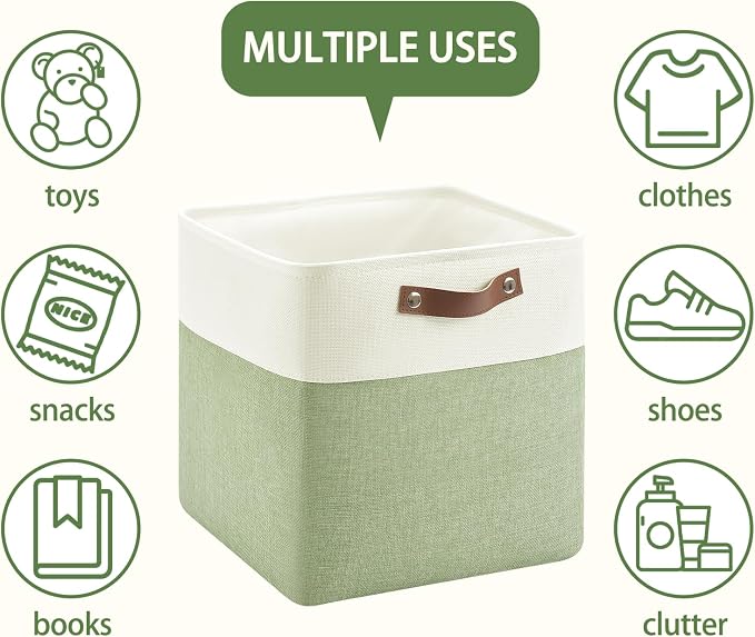 13 Inch Cube Storage Bins, Foldable Storage Basket - Image 5
