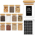 ComSaf Spice Jars with Labels 6 oz 12Pack, Small Spice Containers Starter Set by ComSaf