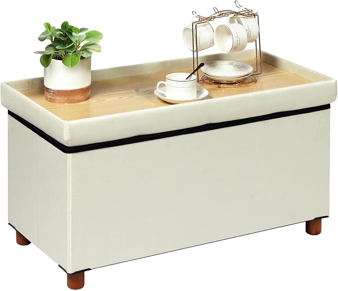 PINPLUS Linen Coffee Table Ottoman - Image 5
