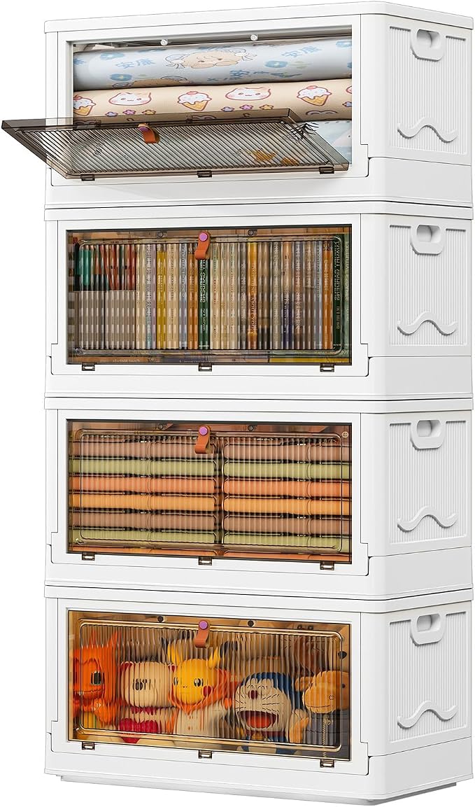4 Tier Storage Bins with Lids 102QT by YFXCVSL