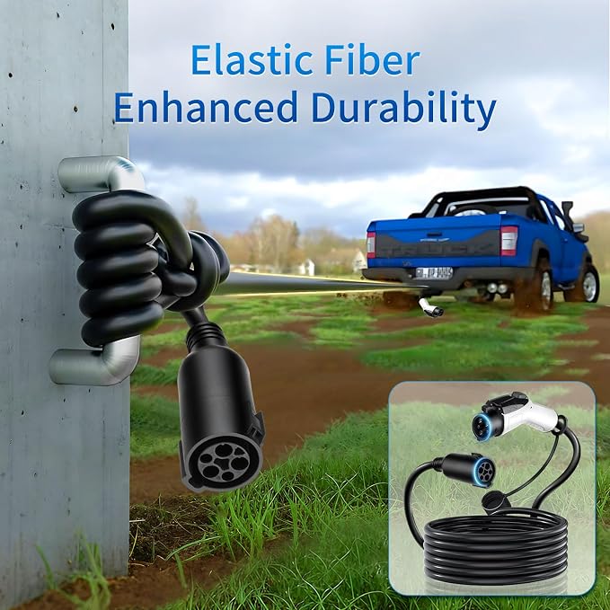32A 21FT J1772 EV Extension Cable, Level 2 EV Charger Extension Cord, - Image 3