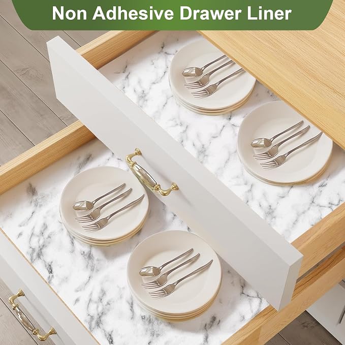 Moriah Shelf Liner for Kitchen Cabinet Non-Adhesive, Thickened Drawer Liner No - Image 5