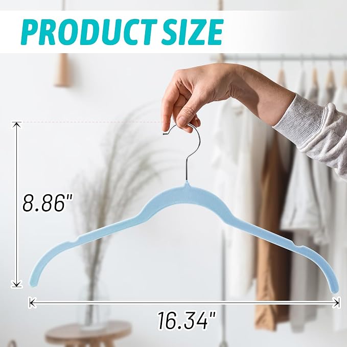 30 Pack Velvet Hangers – Premium Non-Slip Slim Clothes Hangers - Image 6