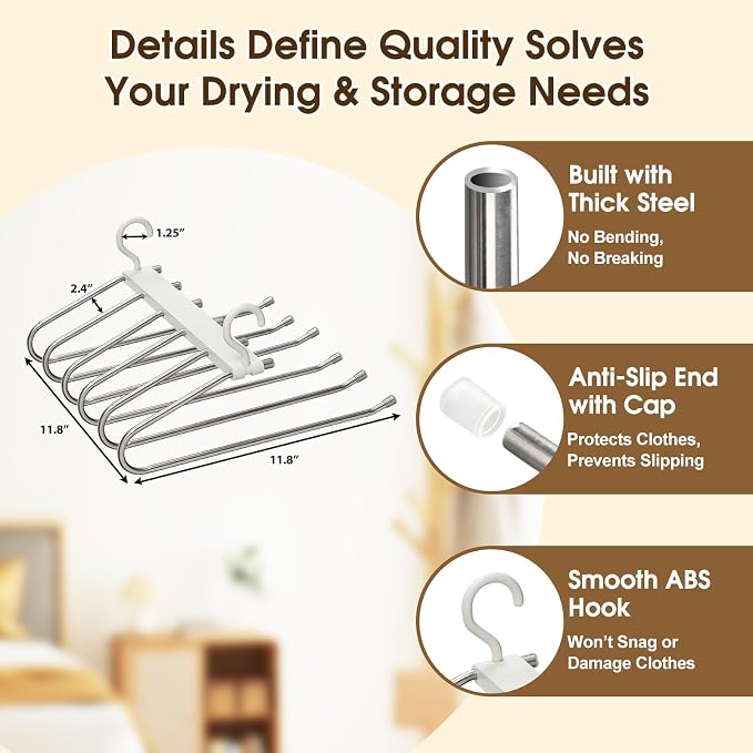 Space Saving Pants Hanger 6 Tier - Image 5