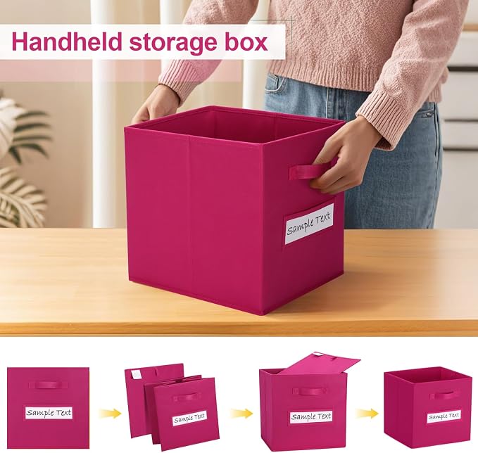 artsdi 13x13 storage cube bins Foldable Fabric storage cubes - Image 4