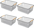 Wire Basket 4 Pcs Wire Storage Baskets Wire Baskets Organizing by ELEATTRUN