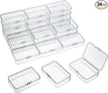 SATINIOR 24 Packs Small Clear Plastic Beads Storage Containers Box by SATINIOR