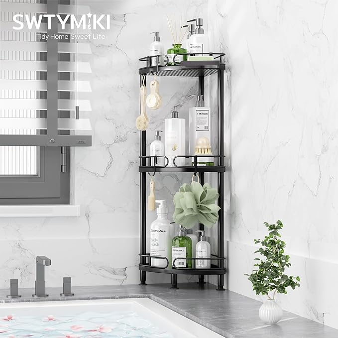 SWTYMIKI Corner Shower Caddy Standing - Image 3