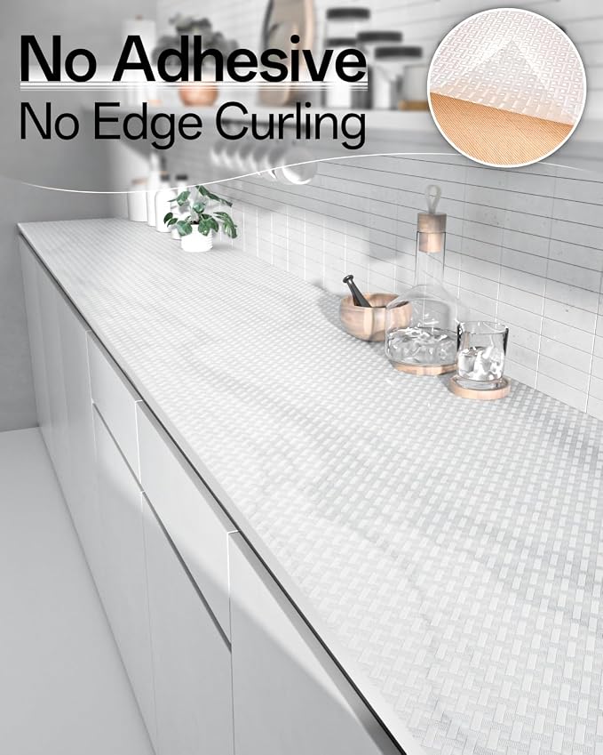 Shelf and Drawer Liner for Kitchen Cabinet, Non-Adhesive 18in x 360in - Image 4
