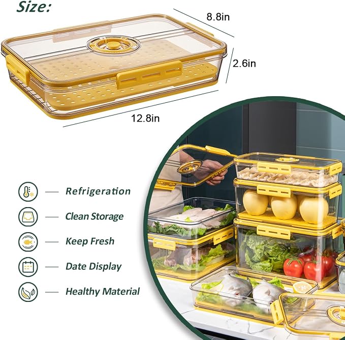 CottonColors Fridge Organizer, Food Storage Containers - Image 2