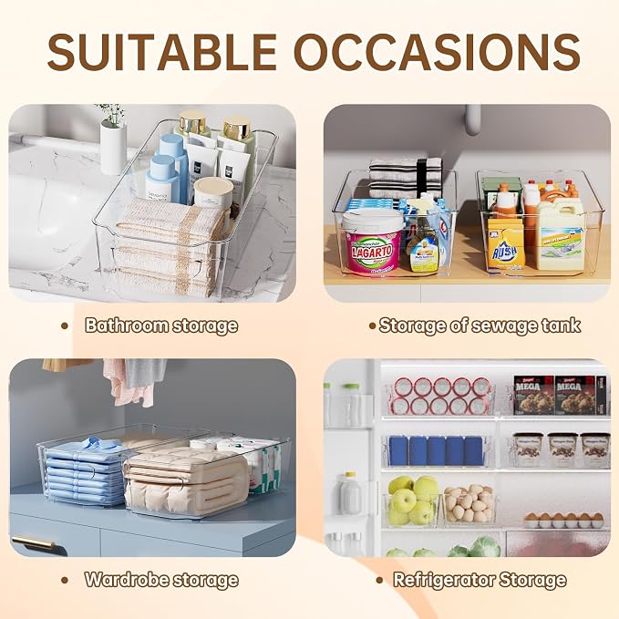 Clear Fridge Organizer, Refrigerator Organizer Bins - Image 8
