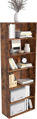 6 Tier Book Shelf，Wooden 6 Cube Storage Organizer, Low Bookcase Storage Display by NewBeth