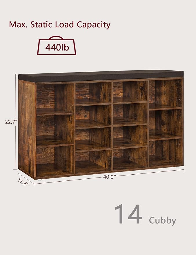 DINZI LVJ Shoe Storage Bench - Image 3