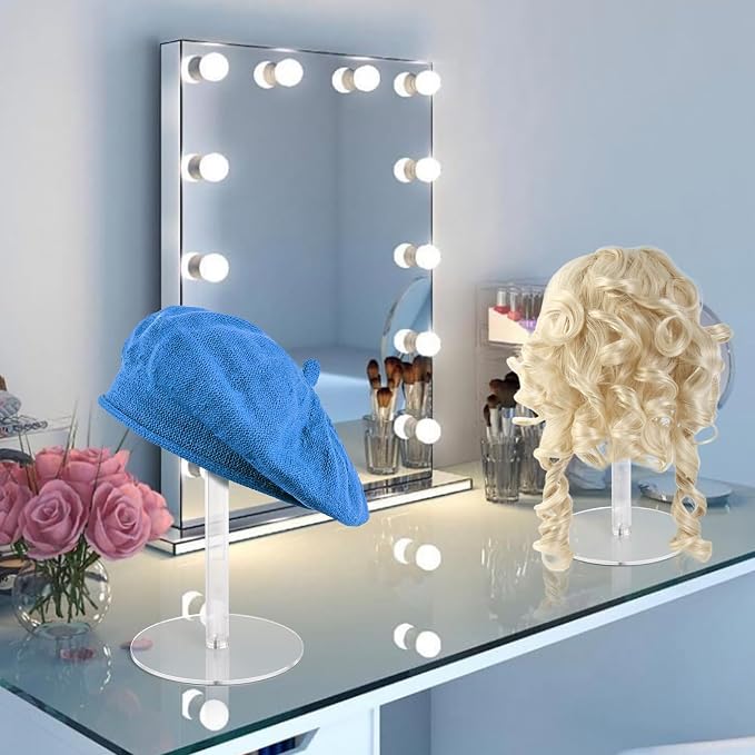 2PCS Acrylic Hat Stand and Wig Display Rack - Image 5