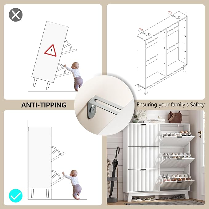 Shoe Cabinet Storage for Entryway - Image 6