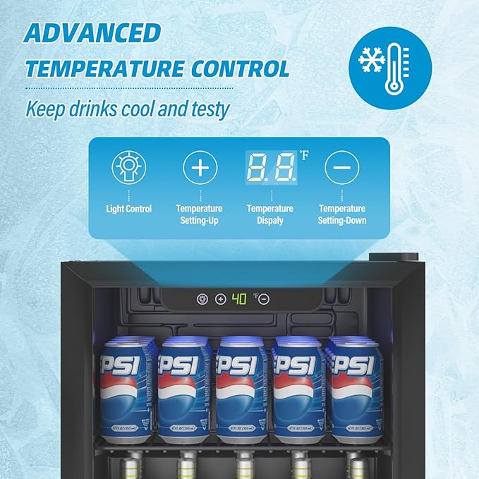 40L Mini Fridge, Freestanding Beverage Refrigerator - Image 5
