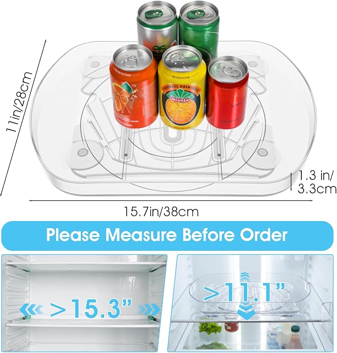 Lazy Susan Turntable for Refrigerator, Pantry Countertop - Image 2