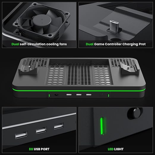 Charging Stand with Cooling Fan, CODOGOY Vertical Stand Compatible with Xbox - Image 3