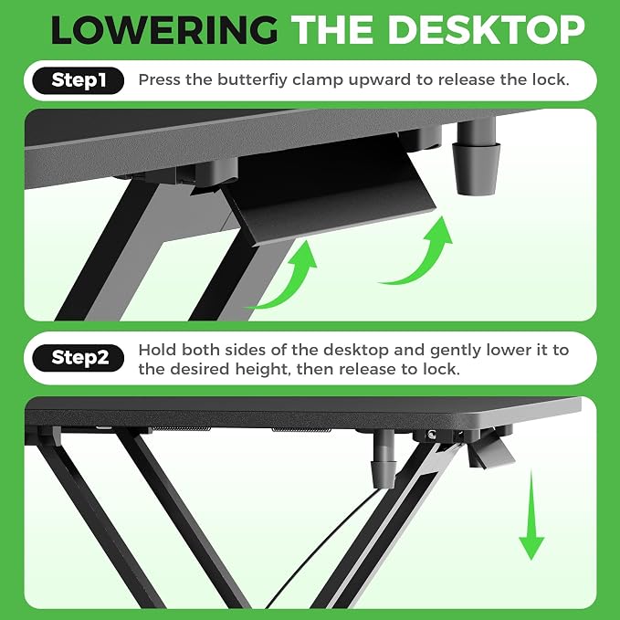 Standing Desk Converter Adjustable Height, 25.16" × 15.75" Height Adjustable - Image 9