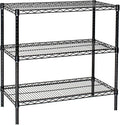 Omega 36" Deep x 72" Wide x 96" High 3 Tier Black Starter Shelving Unit by OmegaProductsCorporation