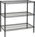 Omega 21" Deep x 36" Wide x 54" High 3 Tier Black Starter Shelving Unit by OmegaProductsCorporation