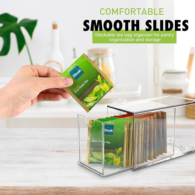 Ettrick 6 Pack Stackable Tea Bag Organizer, Countertop - Image 2