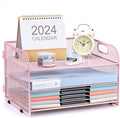 3-Tier Letter Tray Paper Organizer by Home