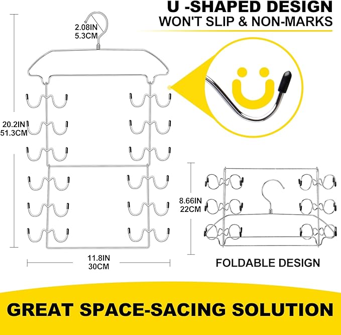 2 Pack Closet Organizers-and Storage, 6 Tier Tank Top Hangers Space Saving - Image 6