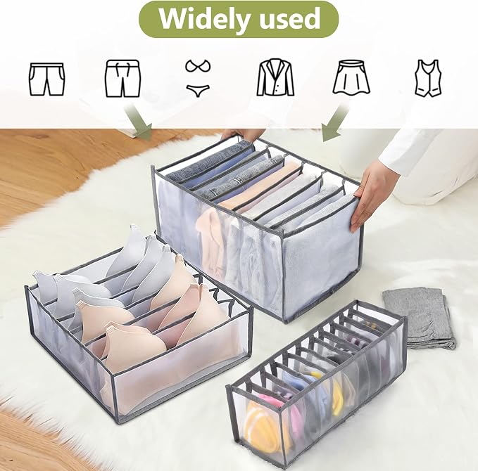 TOOVREN Wardrobe Clothes Organizer, 7 Grids, Drawer Organizers - Image 6