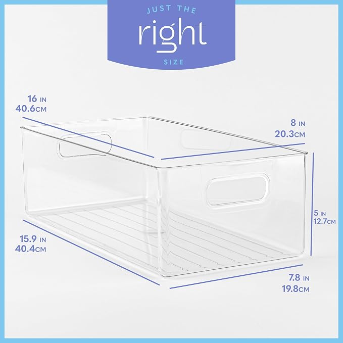 primebox Plastic Food Storage 8 Pack Clear Container Bin - Image 3