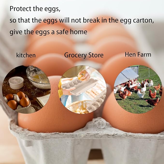 40 Pack Egg Cartons Bulk, 2x3 Style Reusable Empty Natural Paper Pulp Egg - Image 4