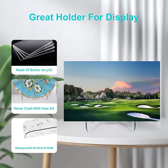 Boloyo 60-Degree Angle Acrylic Plate Display Stand, 6 Inch 5PC Clear Acrylic - Image 5