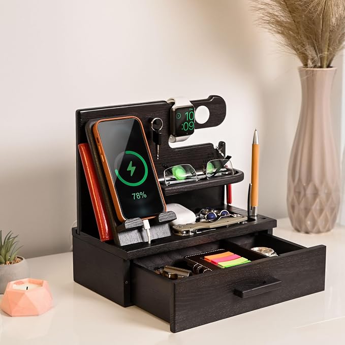 TESLYAR Wood Phone Docking Station - Image 9