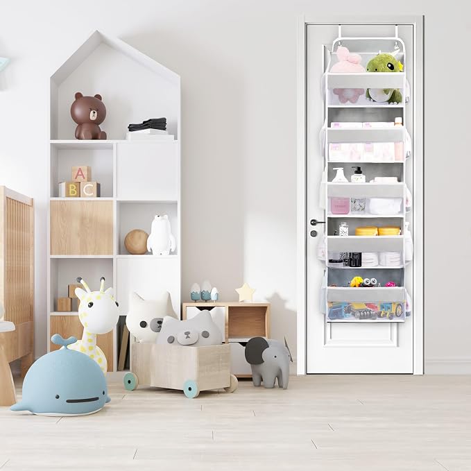 QINGUANG Over The Door Organizer, Hanging Organization and Storage, Behind Door - Image 2