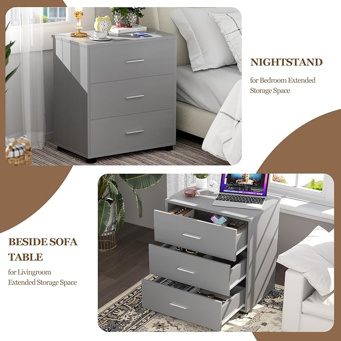 Aheaplus Closet Drawers Set of 2, Wood Closet Organizers and Storage - Image 5