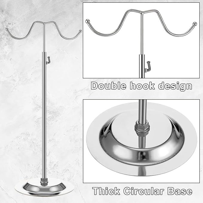 4 PCS Handbag Display Stands Adjustable Purse Display Stand Stainless Steel - Image 4