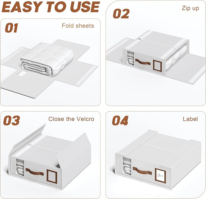 8 Pack Bed Sheet Organizers And Storage - Image 7