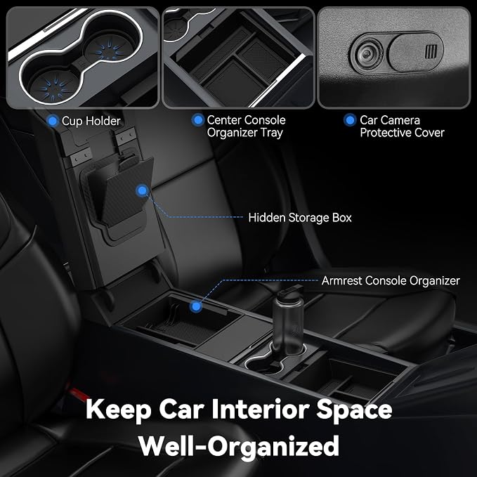 2025 Upgrade 5PCS Center Console Organizer Tray - Image 3
