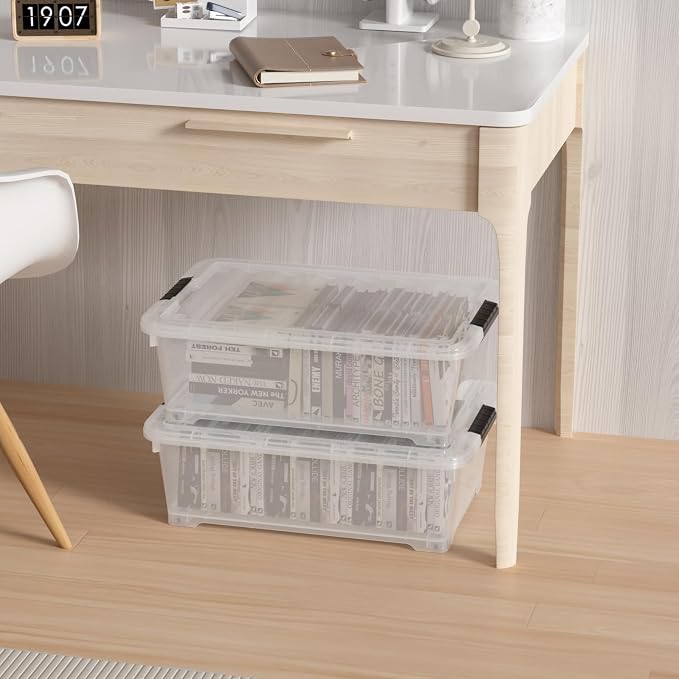 20 Quart Plastic Under Bed Storage Containers, Latching Storage Boxes - Image 6