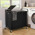 180L Laundry Sorter 3 Section, Rolling Laundry Basket by OLLDIDE