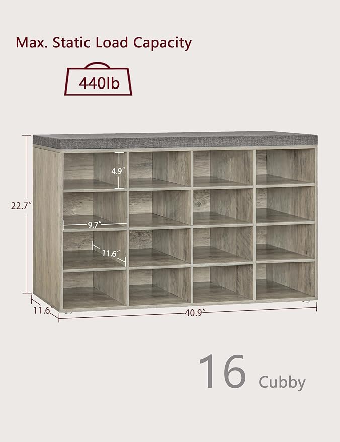DINZI LVJ Shoe Storage Bench - Image 3