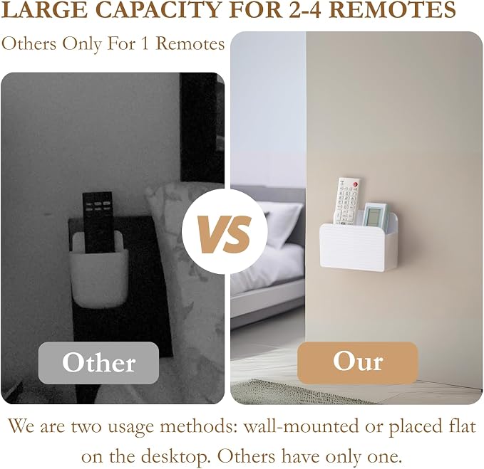 LINFIDITE Adhesive TV Remote Control Holder Wall Mount TV Remote Holder - Image 7