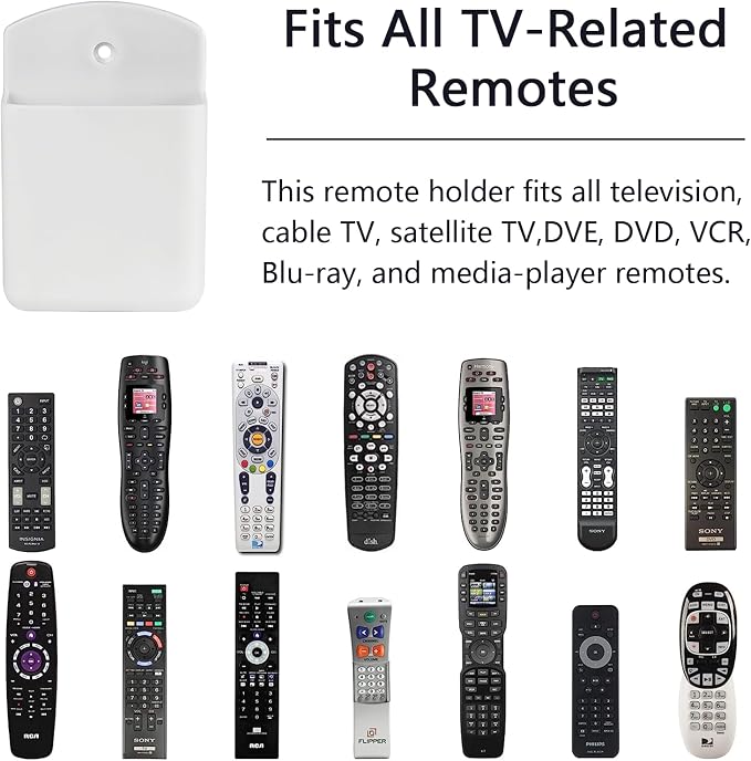 4 Pcs Remote Control Holde Wall Mount, TV Controller Holder, Self Adhesive - Image 3