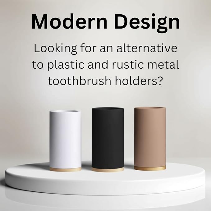 Matani Diatomite & Bamboo Toothbrush Holder - Image 2