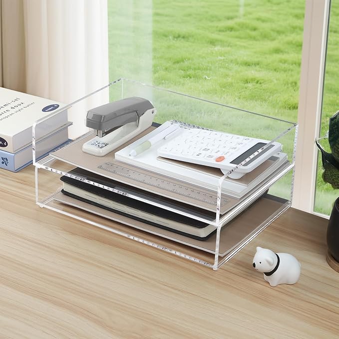 2 Pack Acrylic Paper Tray Organizer - Image 4