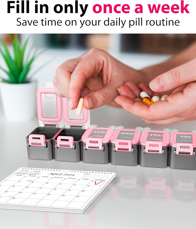 Weekly Pill Organizer 1 time a Day – Pill Box 7 Day - Image 6