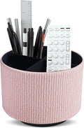 Round Leather Art Supply Organizer, Remote Control Holder, 360 Degree Spinning by Unknown